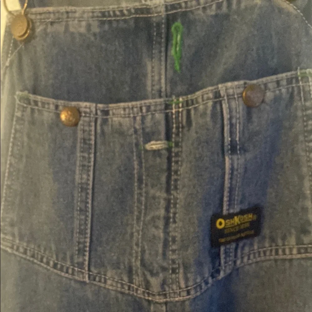 Vintage OshKosh Men's Blue Denim bib Overalls - Picture 3 of 10
